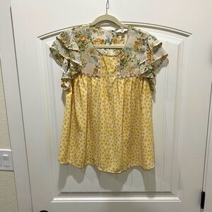 Yellow Entro Summer Blouse L